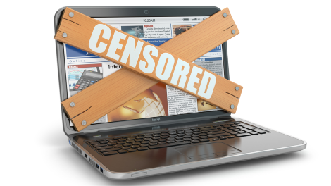 Blokování webů není čisté ke svobodě slova