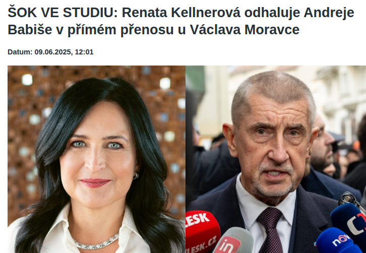 Hoax o Kellnerové a Babišovi