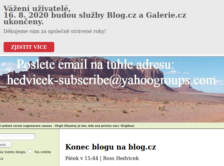 Hedvíčkův blog (ne)končí