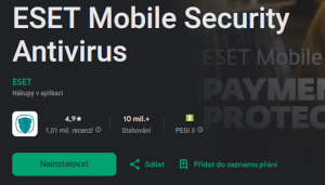Antivirus ESET pro mobil